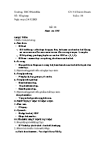 Giáo án Âm nhạc 7 - Tuần 18 - Năm học 2021-20