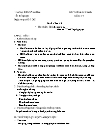 Giáo án Âm nhạc 7 - Tuần 19 - Năm học 2021-20