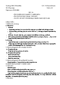 Giáo án Âm nhạc 7 - Tuần 24 - Năm học 2021-20