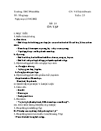 Giáo án Âm nhạc 7 - Tuần 25 - Năm học 2021-20