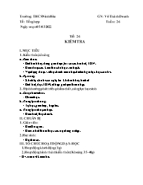Giáo án Âm nhạc 7 - Tuần 26 - Năm học 2021-20
