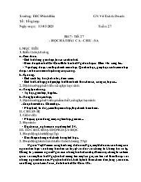 Giáo án Âm nhạc 7 - Tuần 27 - Năm học 2021-20