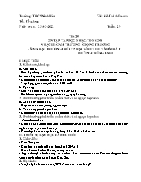 Giáo án Âm nhạc 7 - Tuần 29 - Năm học 2021-20