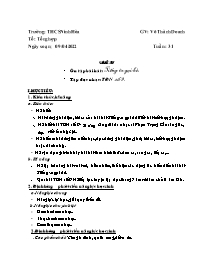 Giáo án Âm nhạc 7 - Tuần 31 - Năm học 2021-20