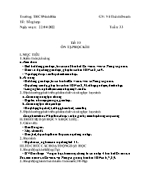 Giáo án Âm nhạc 7 - Tuần 33 - Năm học 2021-20