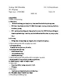 Giáo án Âm nhạc 7 - Tuần 34 - Năm học 2021-20