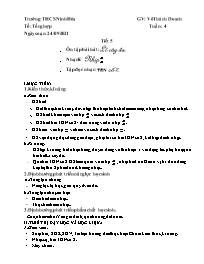 Giáo án Âm nhạc 7 - Tuần 4 - Năm học 2021-202