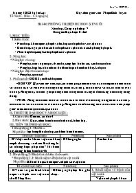 Giáo án Công nghệ 7 - Bài 46: Phòng, trị bệnh