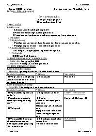 Giáo án Công nghệ 7 - Bài: Ôn tập học kì II -