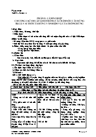 Giáo án Công nghệ 7 - Tuần 11 - Võ Thị Kiều L