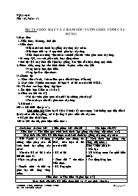 Giáo án Công nghệ 7 - Tuần 13 - Võ Thị Kiều L