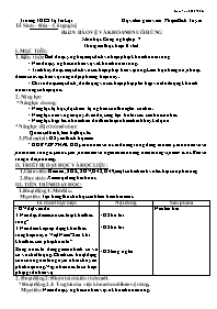 Giáo án Công nghệ 7 - Tuần 20 - Năm học 2020-