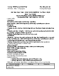 Giáo án Công nghệ 7 - Tuần 22 - Trương Kim Ng