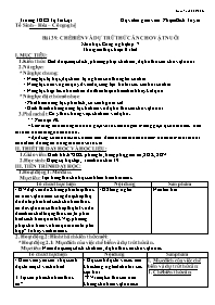 Giáo án Công nghệ 7 - Tuần 25 - Năm học 2020-