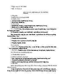 Giáo án Công nghệ 7 - Tuần 6 - Năm học 2020-2