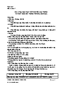 Giáo án Công nghệ 7 - Tuần 7 - Võ Thị Kiều Lo