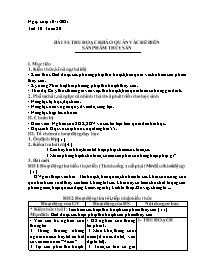 Giáo án Công nghệ Lớp 7 - Tuần 20 - Năm học 2