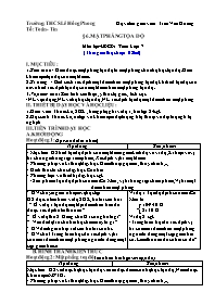 Giáo án Đại số 7 - Tuần 15 - Trần Văn Hương