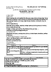 Giáo án Đại số 7 - Tuần 20 - Trần Văn Hương