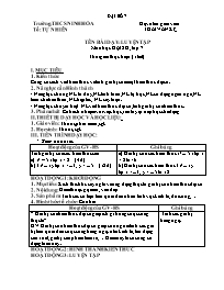 Giáo án Đại số 7 - Tuần 25 - Năm học 2021-202