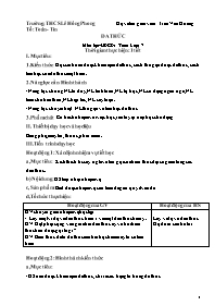 Giáo án Đại số 7 - Tuần 27 - Trần Văn Hương