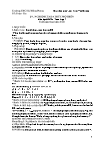 Giáo án Đại số 7 - Tuần 30 - Trần Văn Hương