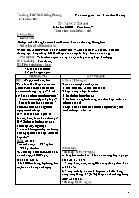 Giáo án Đại số 7 - Tuần 32 - Trần Văn Hương