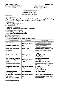 Giáo án Đại số 7 - Tuần 32 - Trương Thị Tuyết