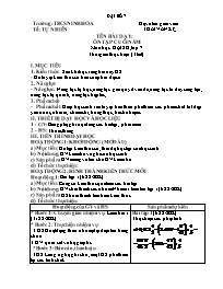 Giáo án Đại số 7 - Tuần 34 - Năm học 2021-202