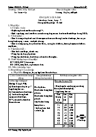 Giáo án Đại số 7 - Tuần 35 - Trương Thị Tuyết