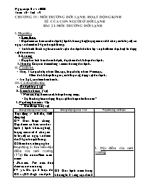 Giáo án Địa lí 7 - Tuần 10 - Năm học 2020-202