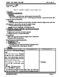 Giáo án Địa lí 7 - Tuần 13 - Năm học 2020-202