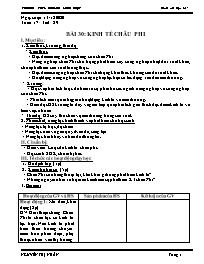 Giáo án Địa lí 7 - Tuần 17 - Năm học 2020-202