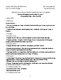 Giáo án Địa lí 7 - Tuần 22 - Năm học 2020-202