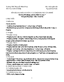 Giáo án Địa lí 7 - Tuần 23 - Năm học 2020-202