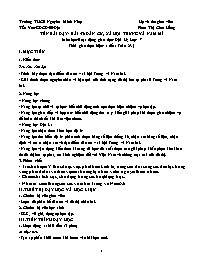 Giáo án Địa lí 7 - Tuần 23 - Năm học 2020-202