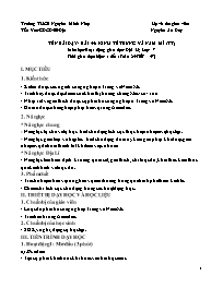 Giáo án Địa lí 7 - Tuần 24 - Năm học 2020-202