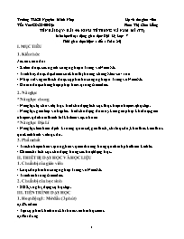 Giáo án Địa lí 7 - Tuần 24 - Năm học 2020-202