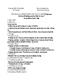 Giáo án Địa lí 7 - Tuần 24 - Trần Thanh Phong