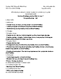 Giáo án Địa lí 7 - Tuần 25 - Năm học 2020-202