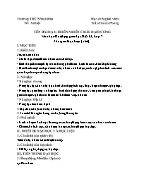 Giáo án Địa lí 7 - Tuần 28 - Trần Thanh Phong