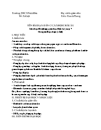 Giáo án Địa lí 7 - Tuần 31 - Trần Thanh Phong