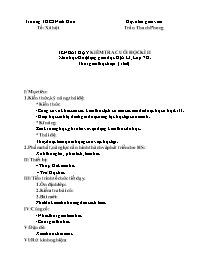 Giáo án Địa lí 7 - Tuần 35: Kiểm tra học kì I