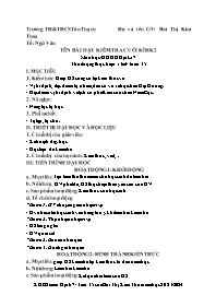 Giáo án Địa lí 7 - Tuần 35 - Năm học 2023-202