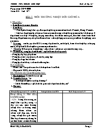 Giáo án Địa lí 7 - Tuần 4 - Năm học 2020-2021