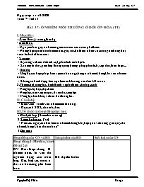 Giáo án Địa lí 7 - Tuần 7 - Năm học 2020-2021