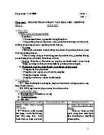 Giáo án Địa lí Lớp 7 - Tuần 1 - Năm học 2020-