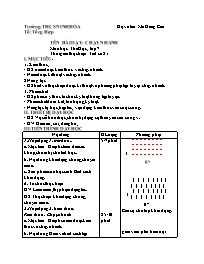 Giáo án Giáo dụ thể chất 7 - Tuần 11 - Mã Đồn