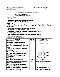 Giáo án Giáo dụ thể chất 7 - Tuần 2 - Năm học