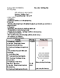 Giáo án Giáo dụ thể chất 7 - Tuần 25 - Năm họ